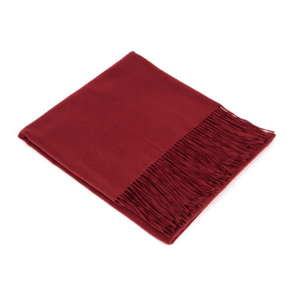Tmavě červená kašmírová šála Bel cashmere Hannah, 190 x 140 cm v:972348
