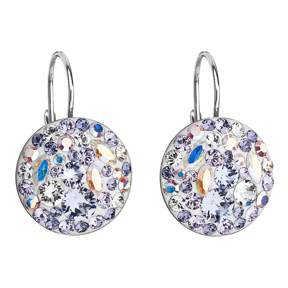 Stříbrné náušnice se Swarovski krystaly Je Veux Rusto, ⌀ 14 mm v:1152388