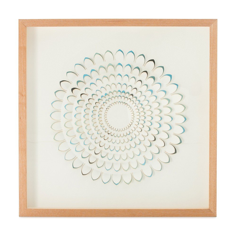 Ručně vyráběná nástěnná dekorace v rámu Vivorum Flower, 60 x 60 cm v:857940