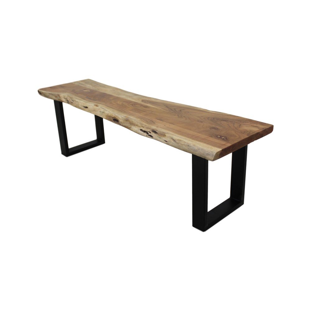 Lavice z neopracovaného dřeva a kovu HSM collection SoHo, délka 180 cm v:1042366