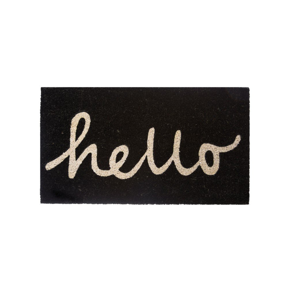 Černá rohožka Fisura Hello, 40 x 70 cm v:832538