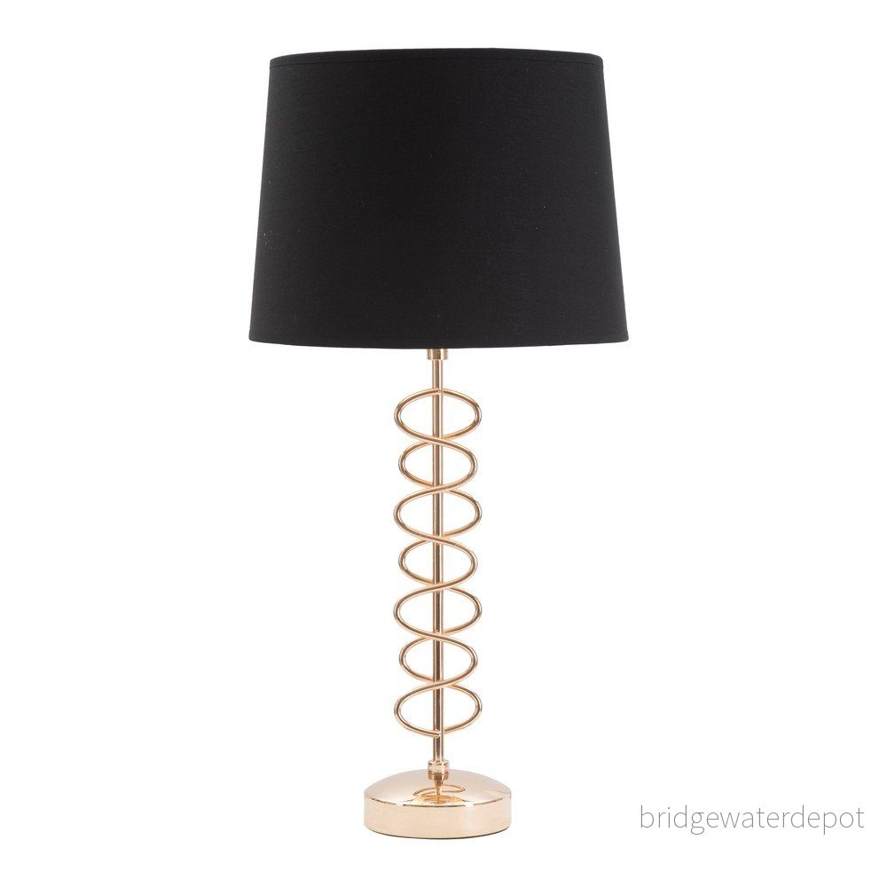 Černá stolní lampa Mauro Ferretti X, ø 30 cm v:1436533