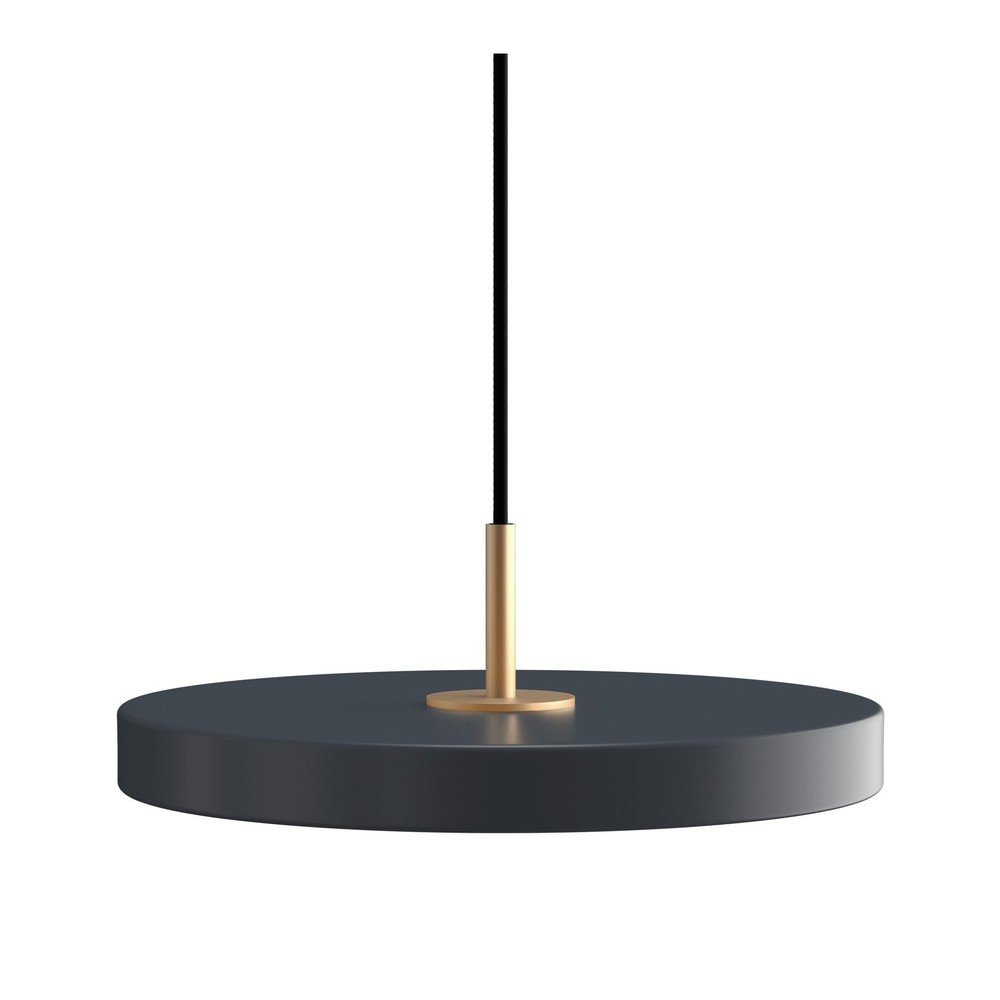 Antracitové LED závěsné svítidlo s kovovým stínidlem ø 31 cm Asteria Mini – UMAGE v:1560528