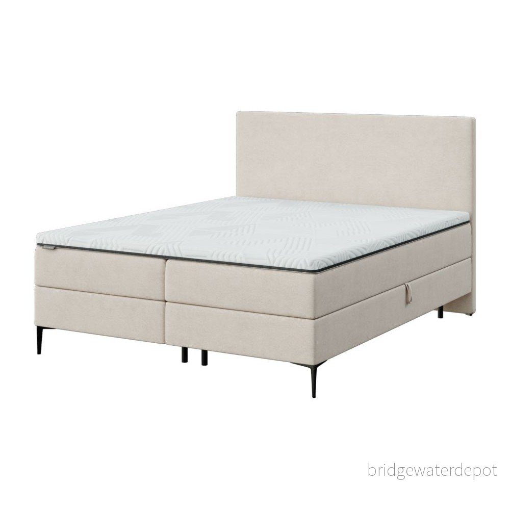 Béžová boxspring postel s úložným prostorem 160×200 cm Bufo – MESONICA v:1702348 Béžová boxspring postel s úložným prostorem 160×200 cm Bufo – MESONICA v:1702348