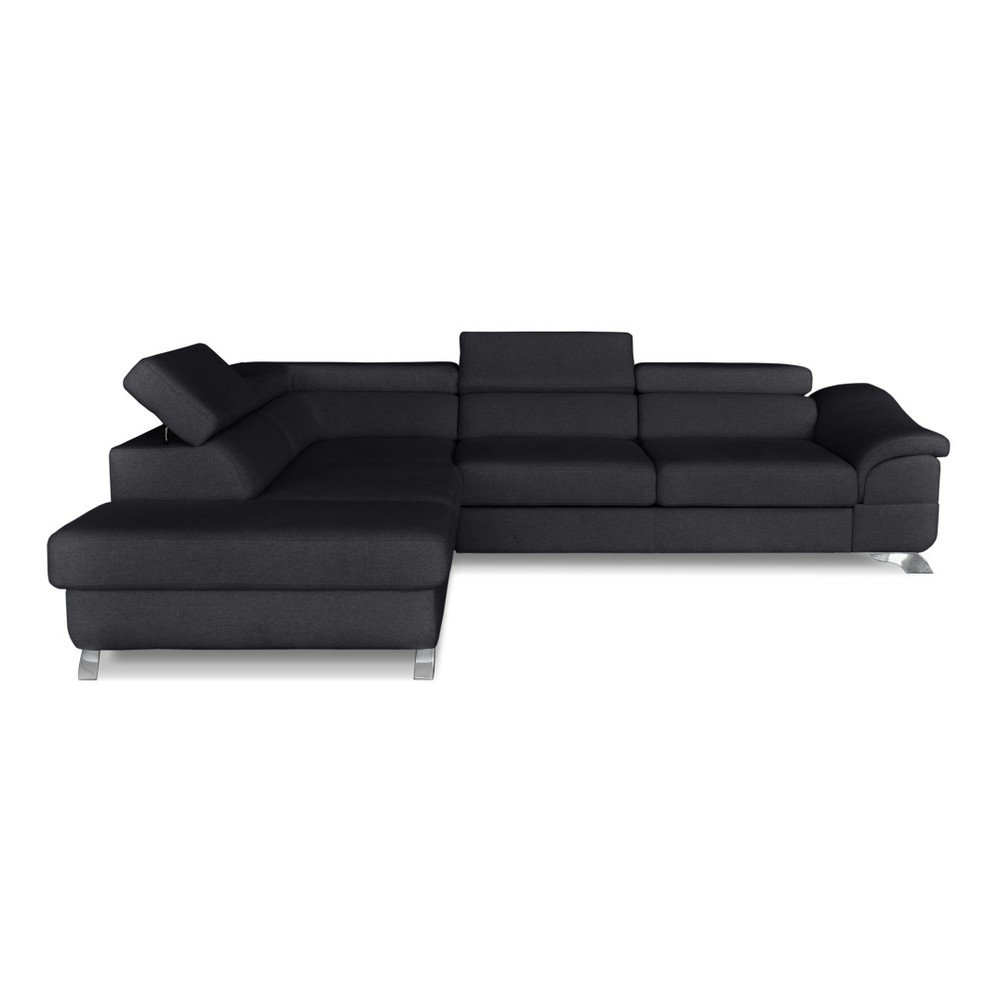 Tmavě šedá rohová rozkládací pohovka Windsor & Co. Sofas Gamma, levý roh v:762672