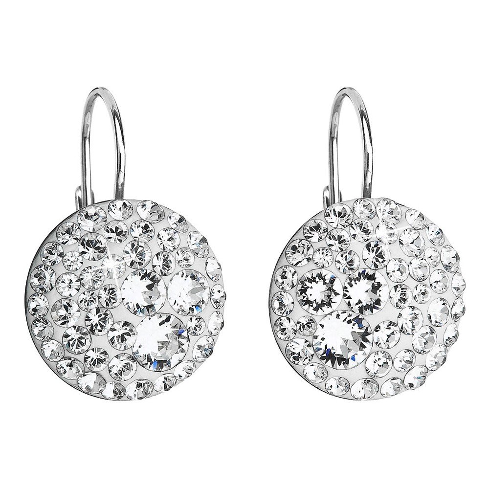 Stříbrné náušnice se Swarovski krystaly Je Veux Mafisto, ⌀ 14 mm v:1152368