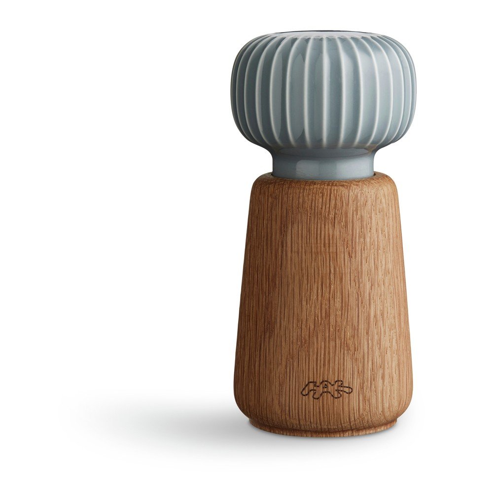 Dřevěný mlýnek na koření s šedým detailem Kähler Design Hammershoi v:892772