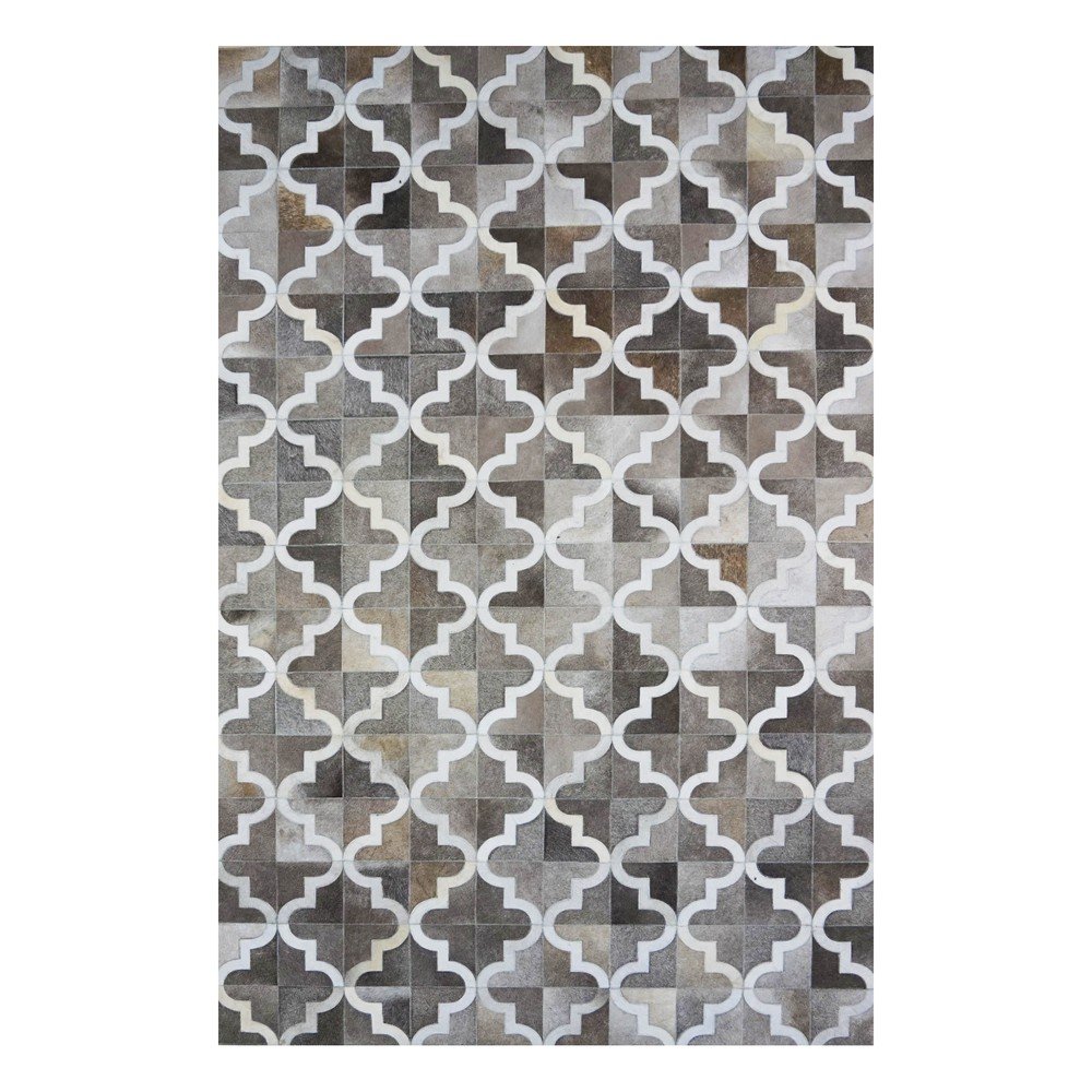 Koberec z pravé kůže Sao Paulo Chain 200x300 cm, šedý v:696750