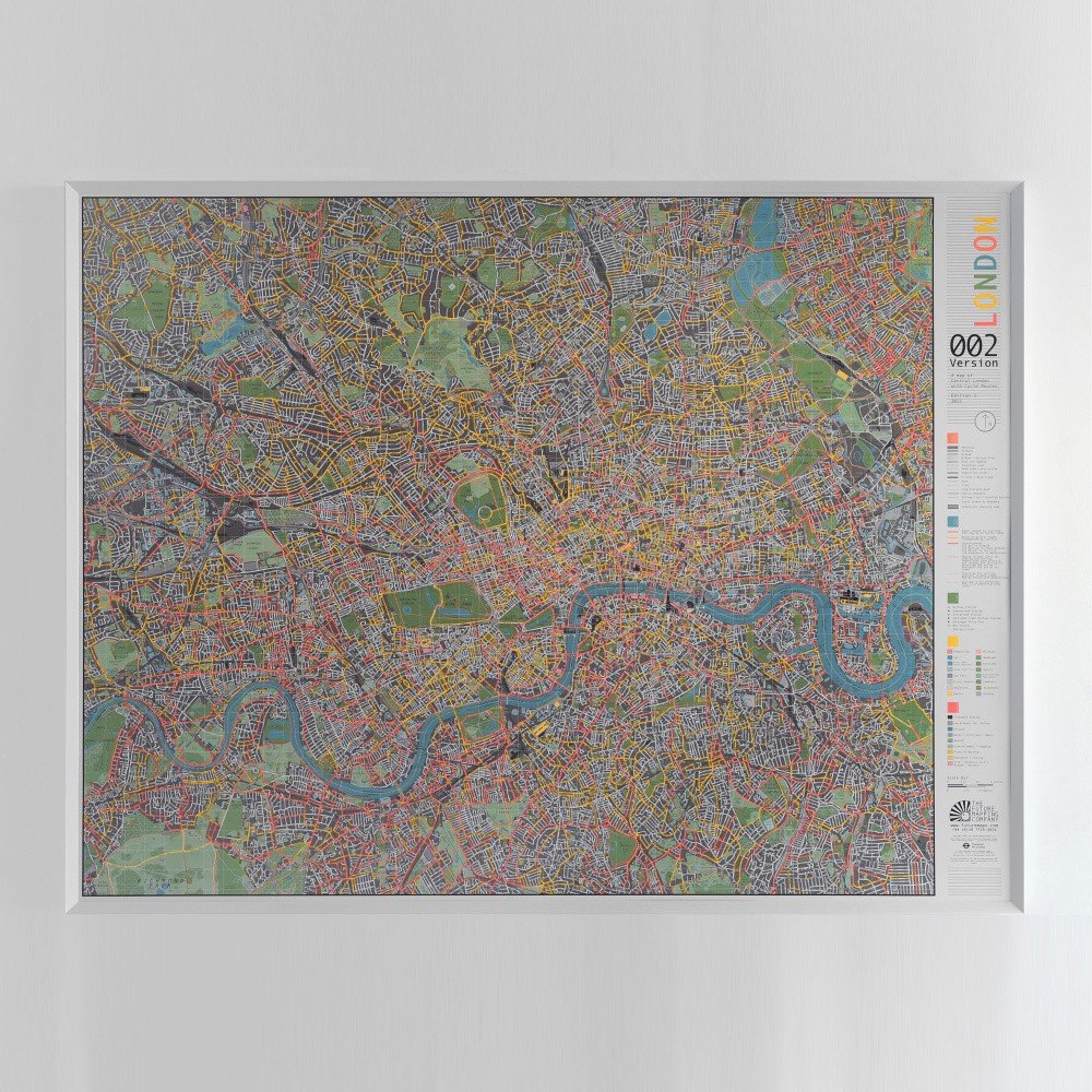 Mapa Londýna v průhledném pouzdru The Future Mapping Company Street map, 130 x 100 cm v:788040