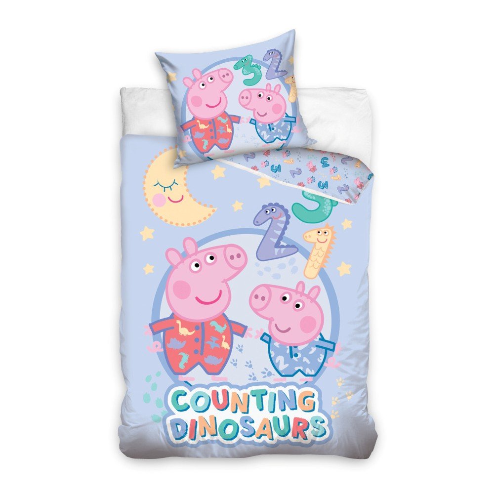 Dětské bavlněné povlečení na jednolůžko CARBOTEX Prasátko Peppa, 100 x 135 cm v:1312166