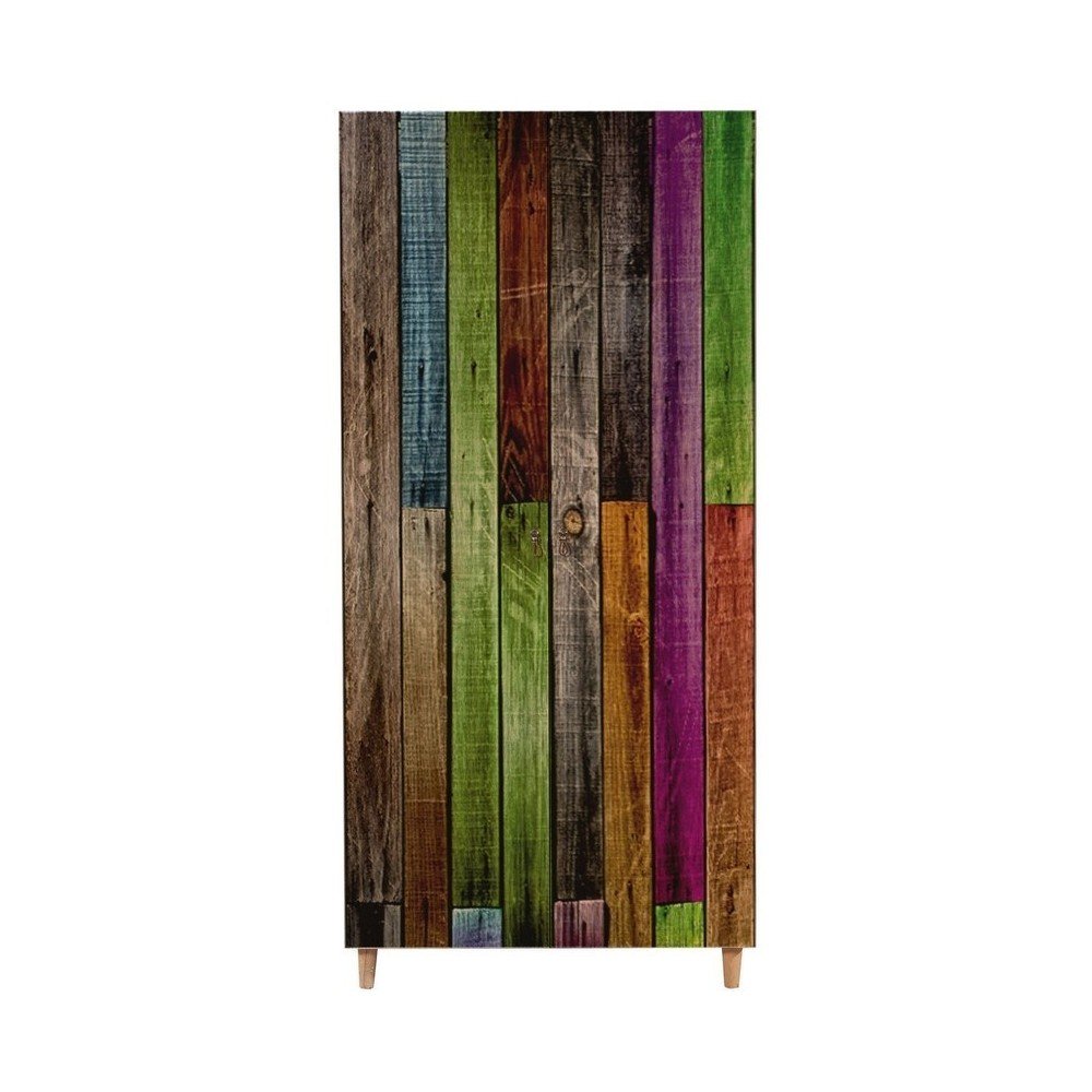 Dřevěná šatní skříň Ursula Rainbow v:1234670