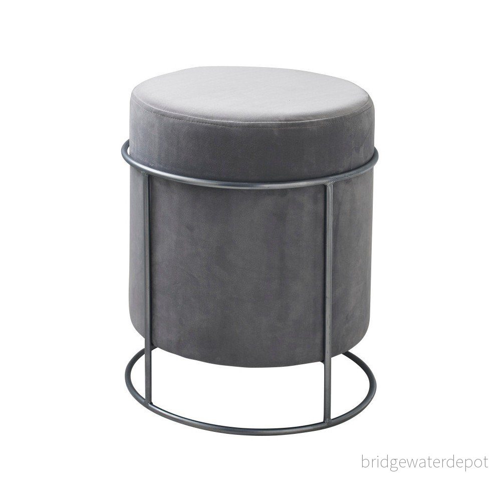 Světle šedý čalouněný puf Native Stack, ⌀ 37 cm v:1248174