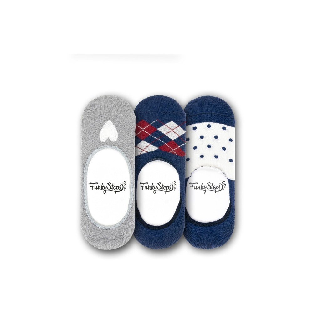 Sada 3 párů nízkých ponožek Funky Steps Nice, velikost 35 – 39 v:1156980