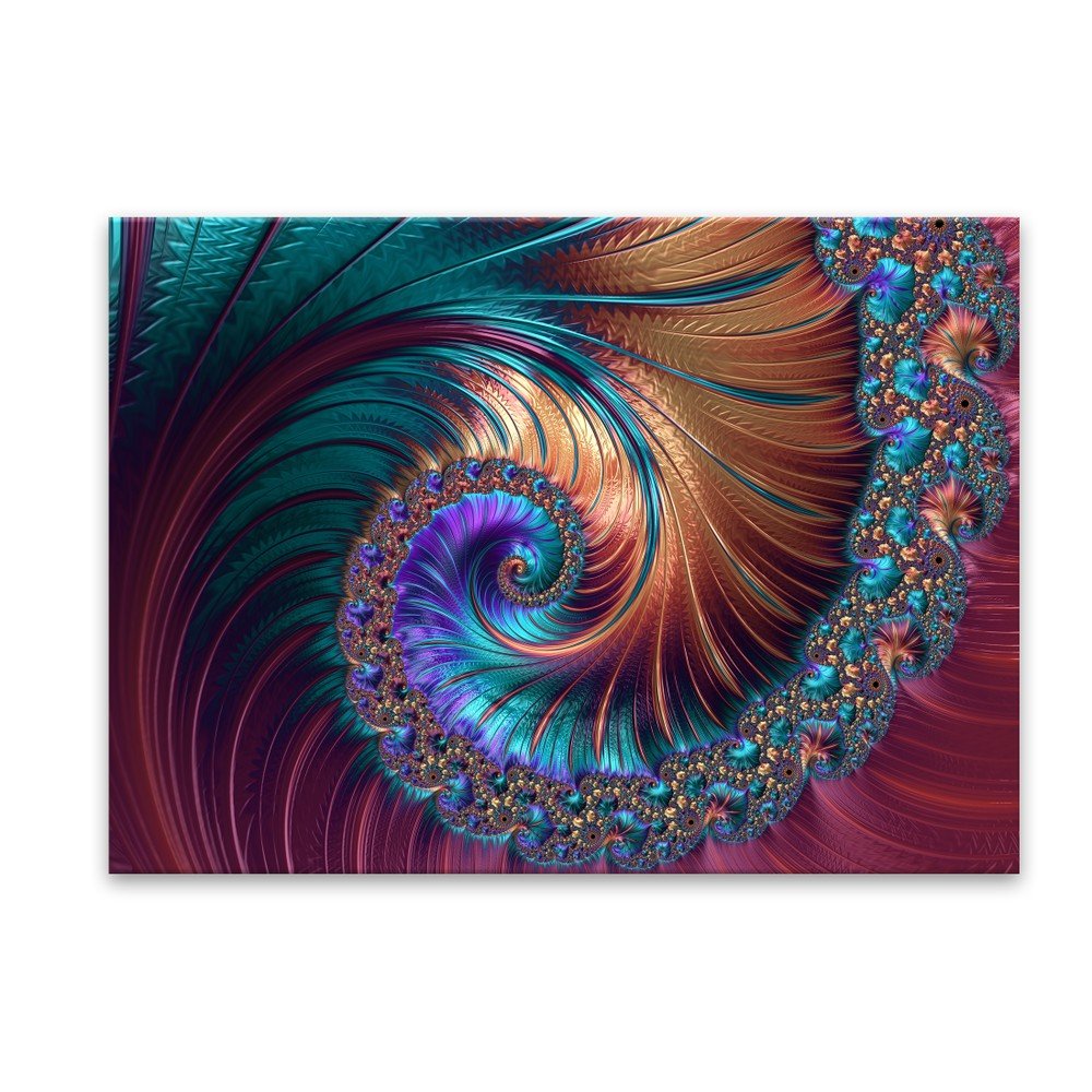 Obraz Styler Glas Fractal Gold, 80 x 120 cm v:1175852