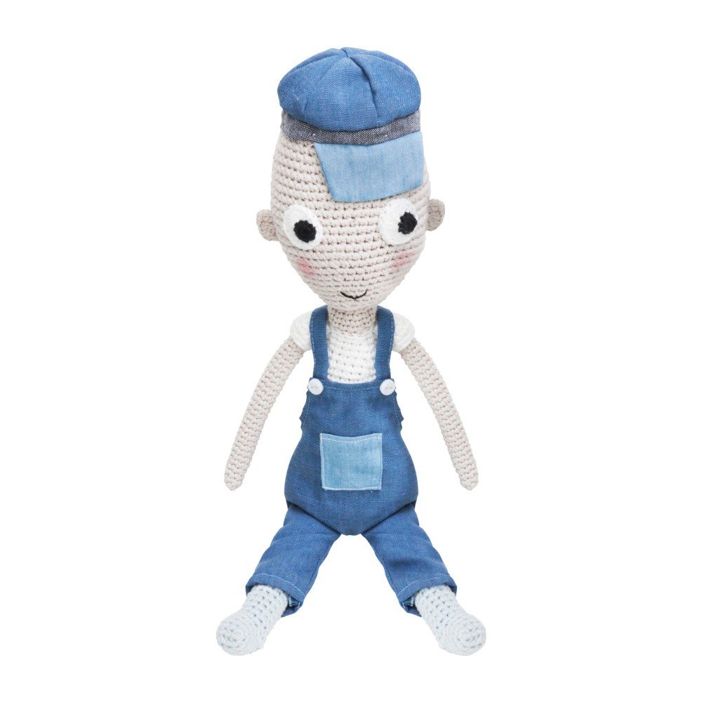 Pletená dětská panenka Sebra Crochet Doll Farm Jack v:948670