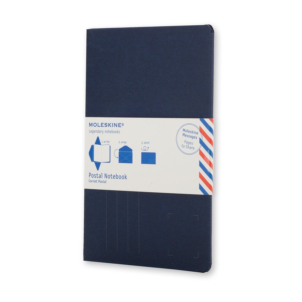 Tmavě modrý zápisník v obálkové vazbě Moleskine Postal L v:691476