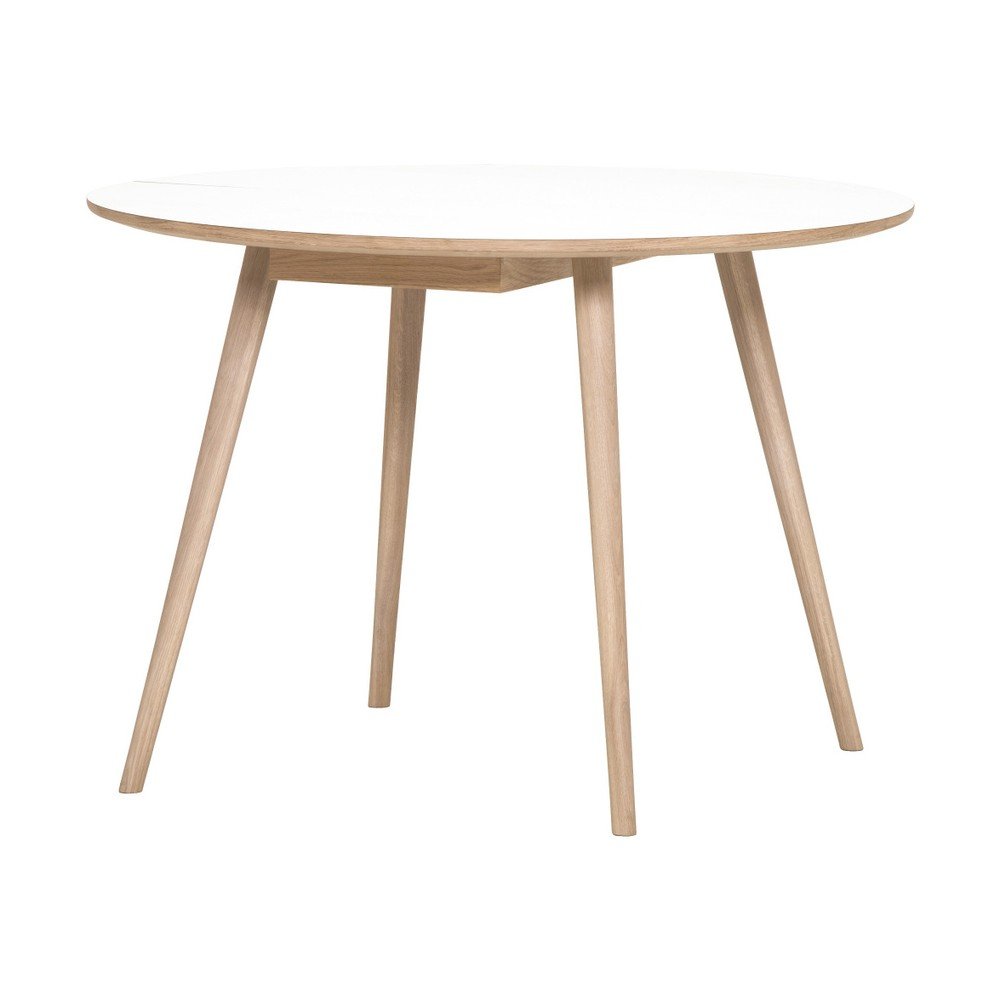 Hnědo-bílý jídelní stůl WOOD AND VISION Round, ⌀ 105 cm v:1241810