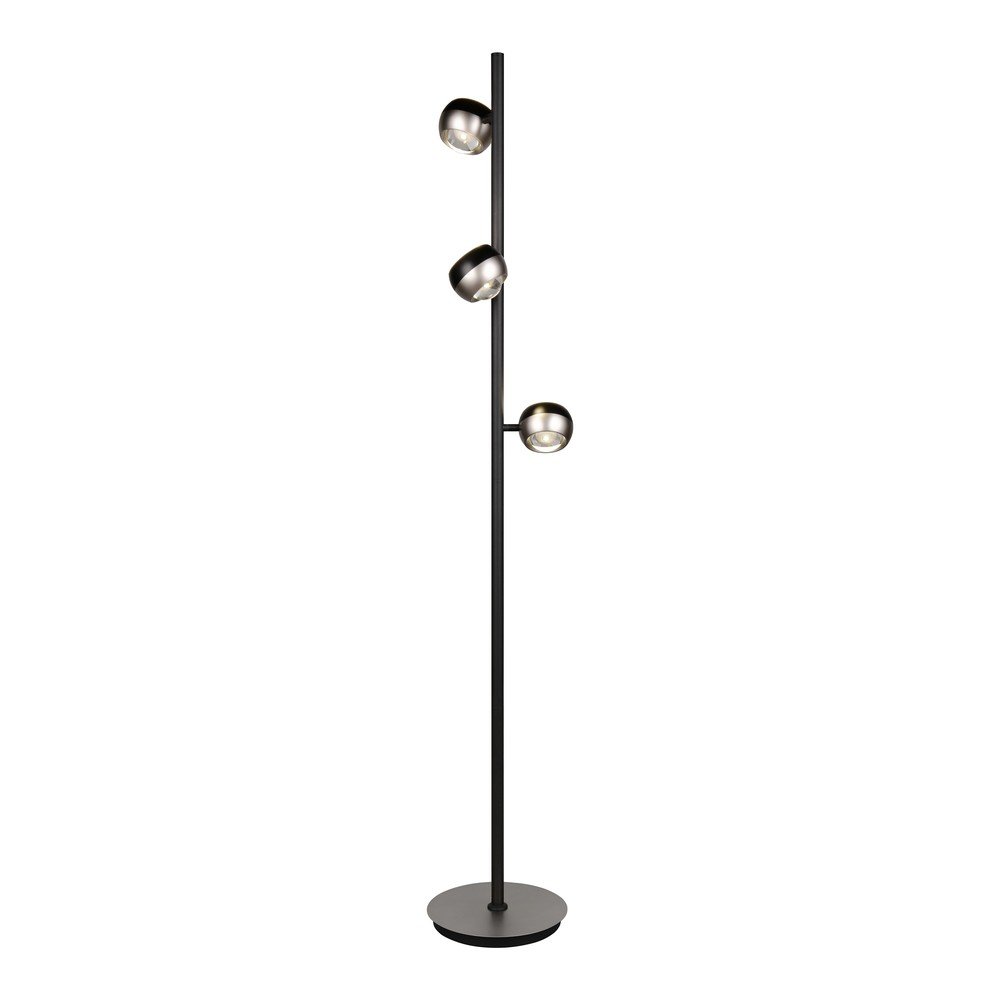 Černá/ve stříbrné barvě LED stojací lampa Orbit – Trio Select v:1811134