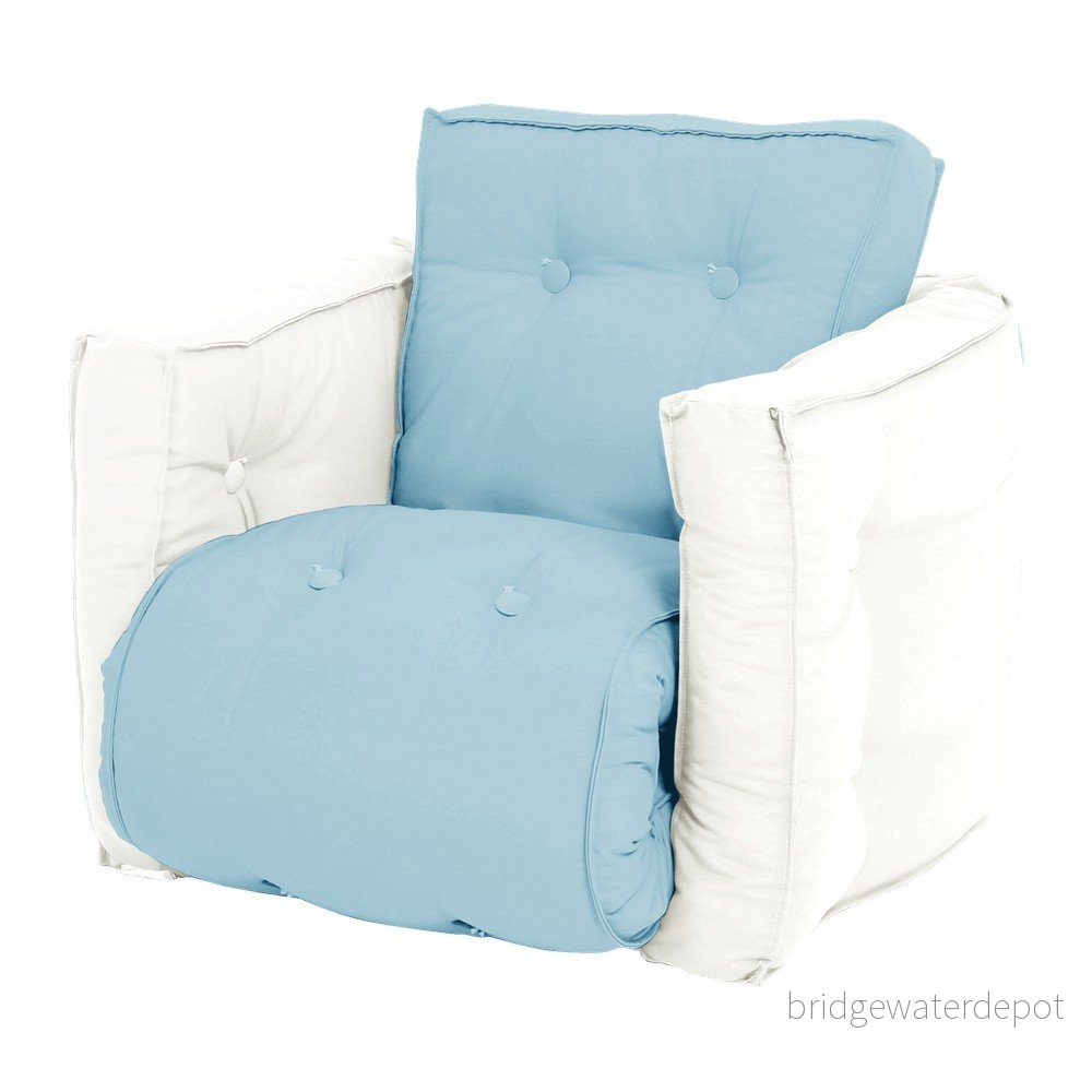 Dětské rozkládací křesílko Karup Design Mini Dice Blue/Creamy v:1231762