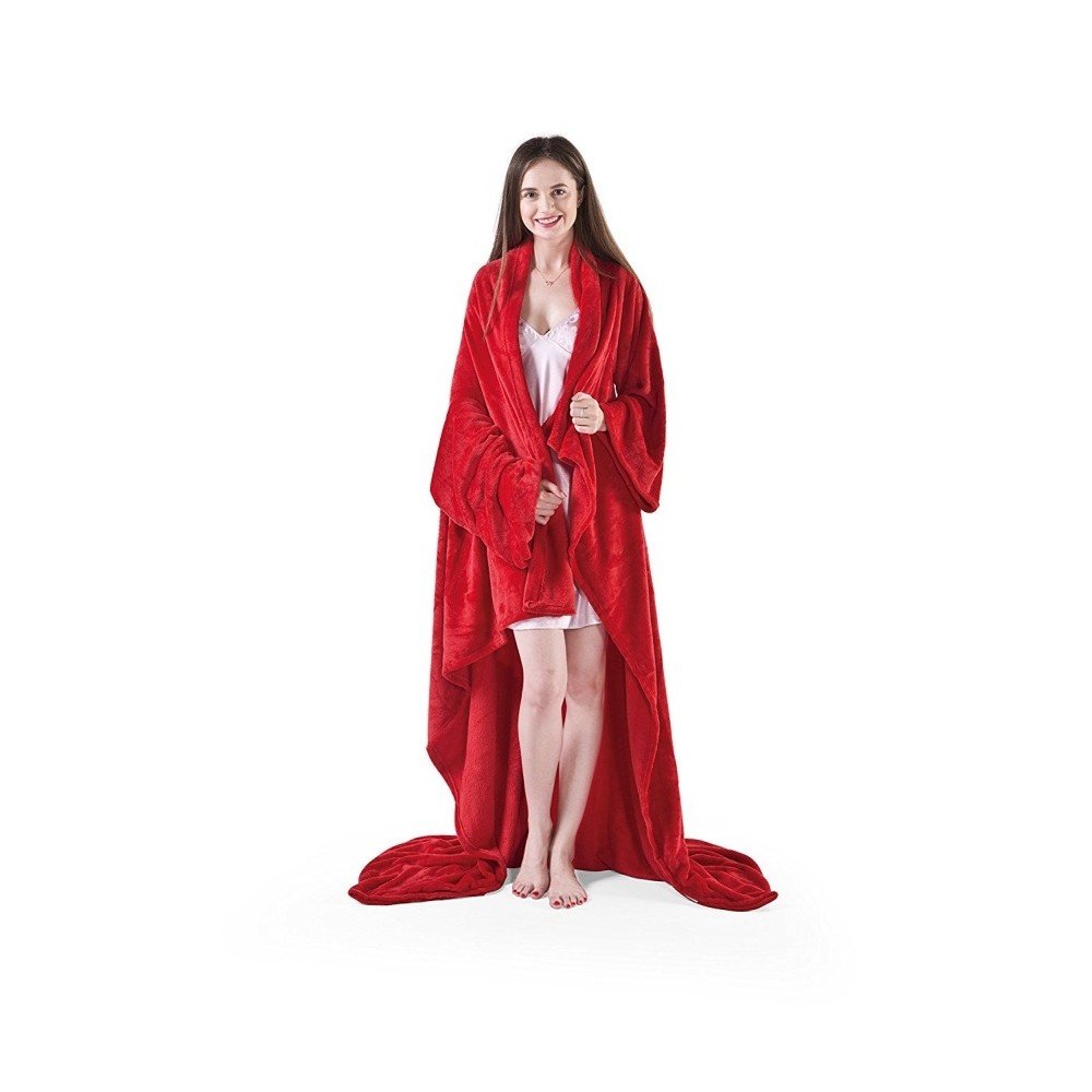 Červená televizní deka z mikrovlákna DecoKing Lazy, 200 x 170 cm v:922504