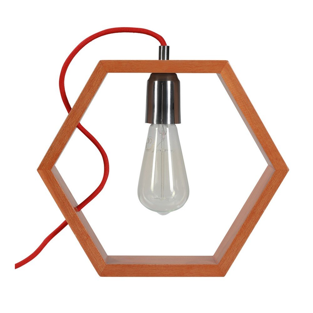 Stolní lampa z habrového dřeva Masivworks Hexagon v:1114486