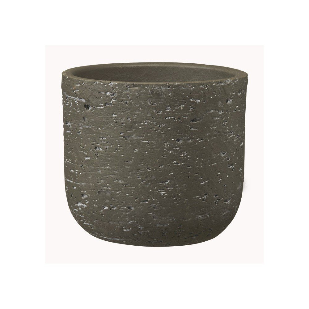 Tmavě hnědý keramický květináč Big pots Portland, ø 15 cm v:1418629