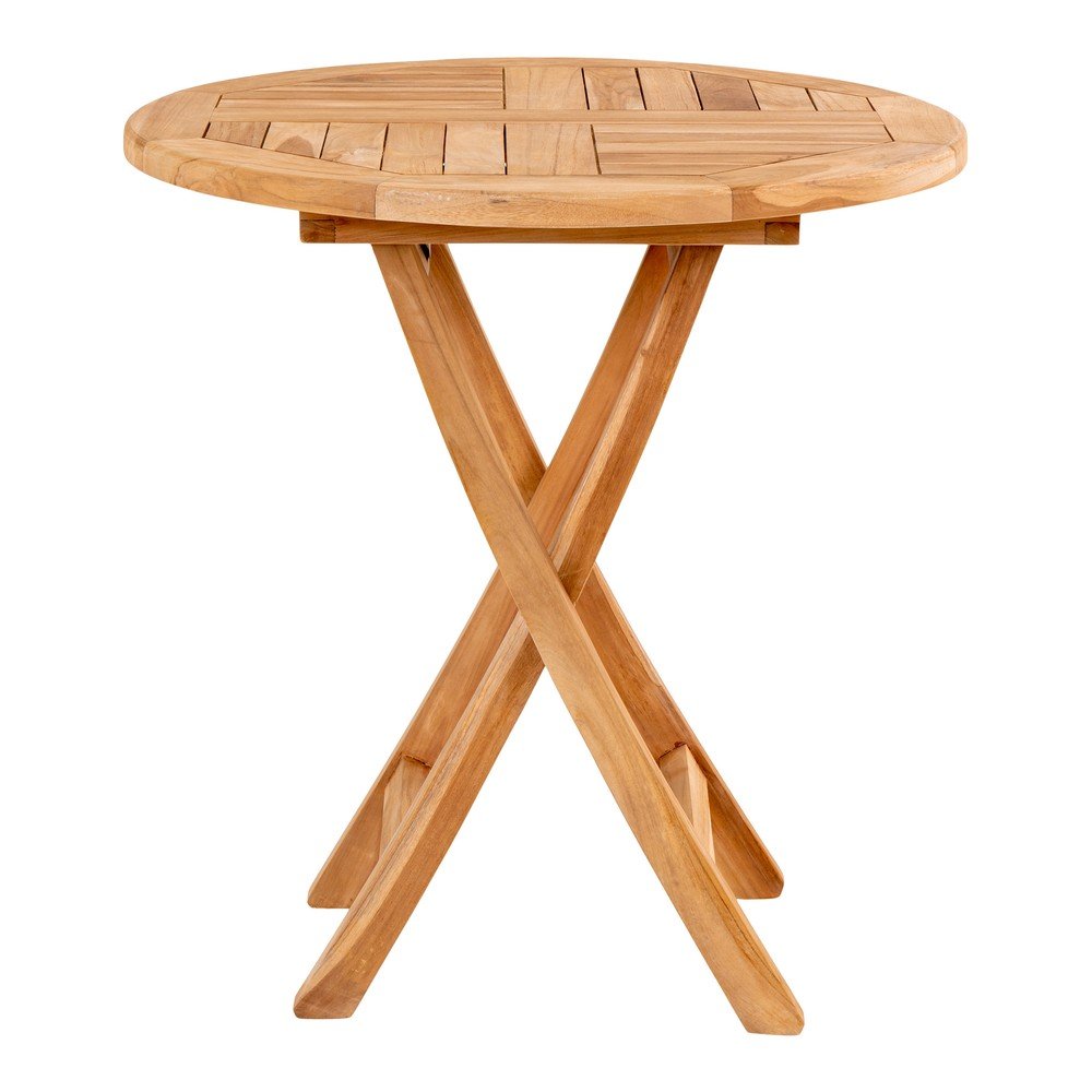 Zahradní jídelní stůl z teakového dřeva Bonami Essentials Oviedo, ø 70 cm v:1418501
