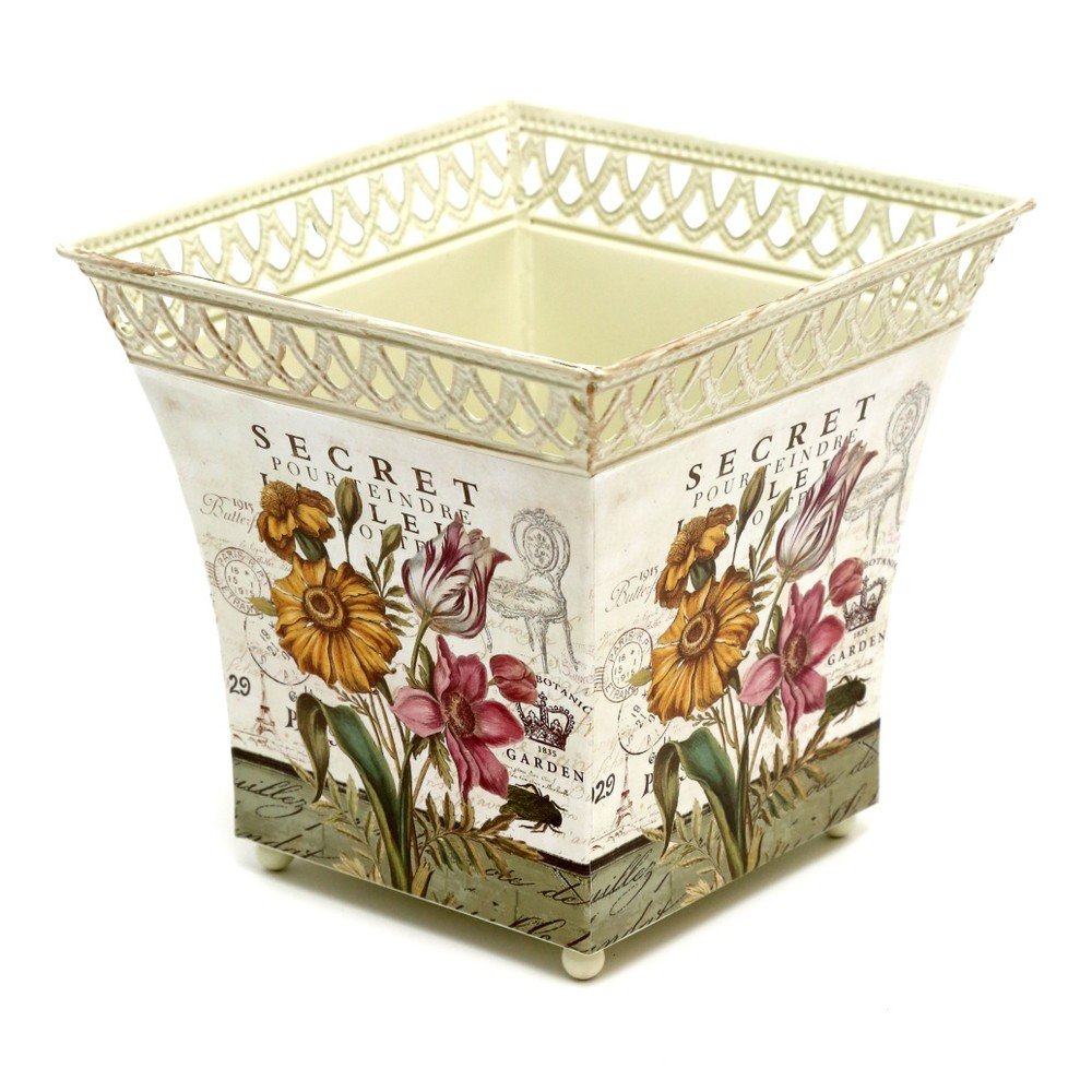 Plechový květináč Soho And Deco Marron, 20 x 20 cm v:824606