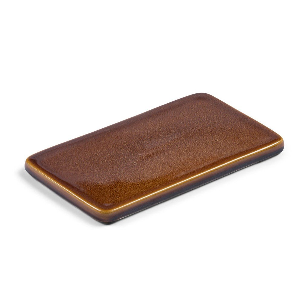 Tmavě oranžový kameninový servírovací tác Bitz, 22 x 12,8 cm v:1428399