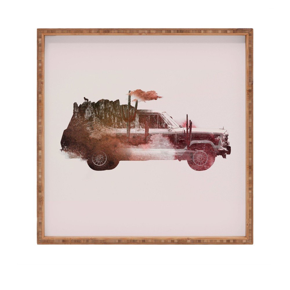 Dřevěný dekorativní servírovací tác Adventurer, 40 x 40 cm v:1283444