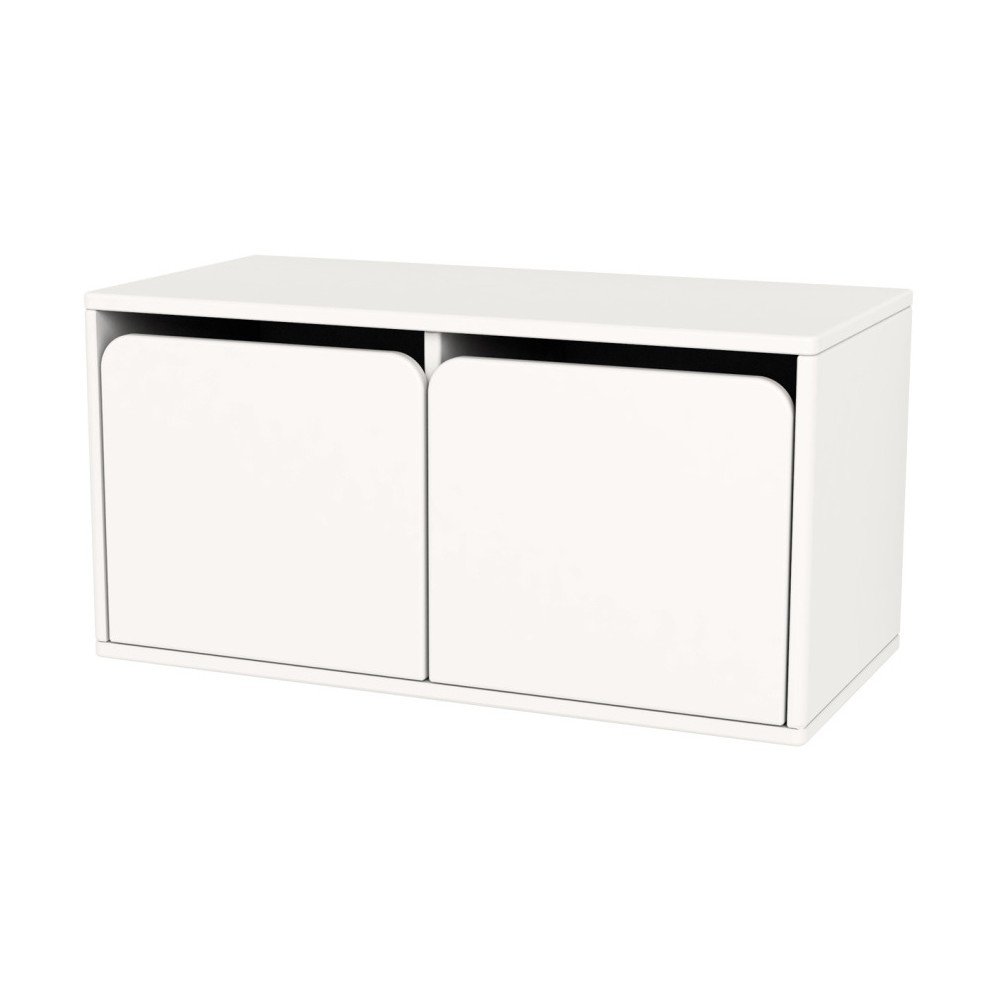 Bílá dětská úložná lavice Flexa Shelfie Double v:1300802