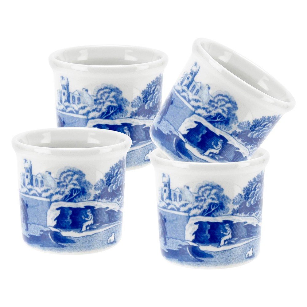 Sada 4 bílomodrých porcelánových stojánků na vejce Spode Blue Italian, ø 4,5 cm v:1206738