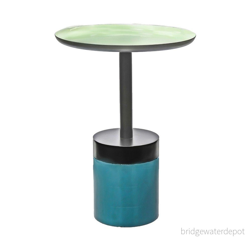 Petrolojovo-černý odkládací stolek 360 Living Valbona, ⌀ 41 cm v:1211338
