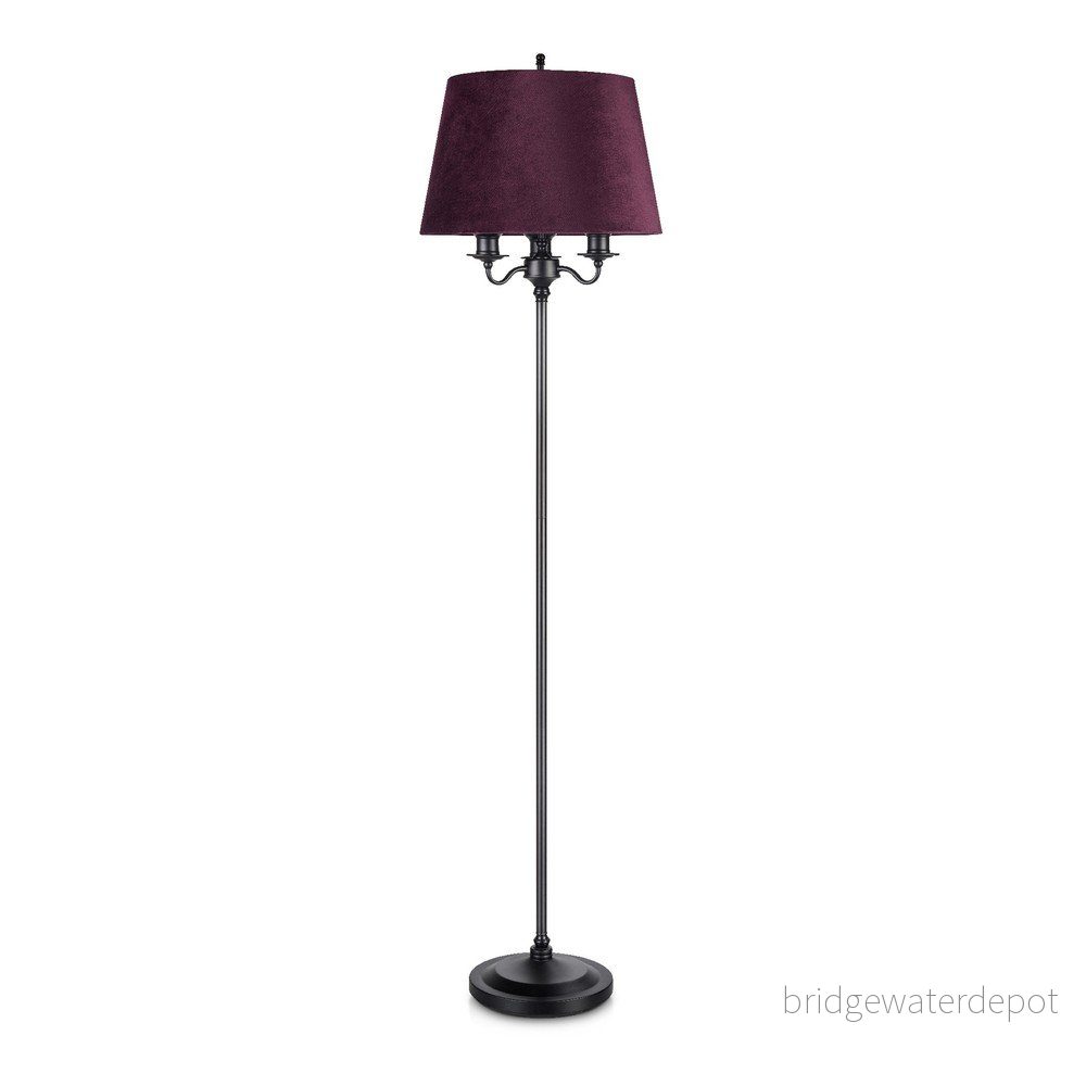Černo-fialová stojací lampa Markslöjd Jamie, ø 40 cm v:1239182