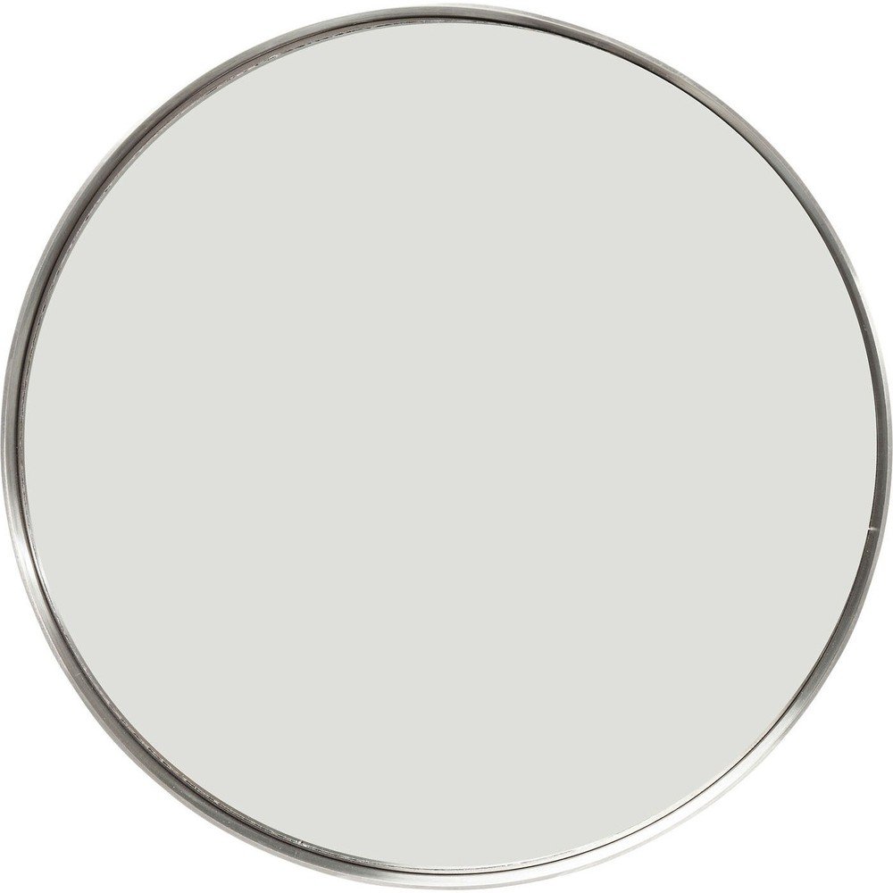 Kulaté nástěnné zrcadlo s rámem z nerezové oceli Kare Design Curve, Ø 60 cm v:1092176