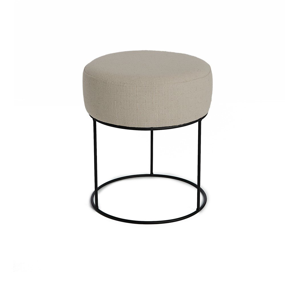 Šedá stolička s kovovou konstrukcí Simla Round, ⌀ 35 cm v:1192106