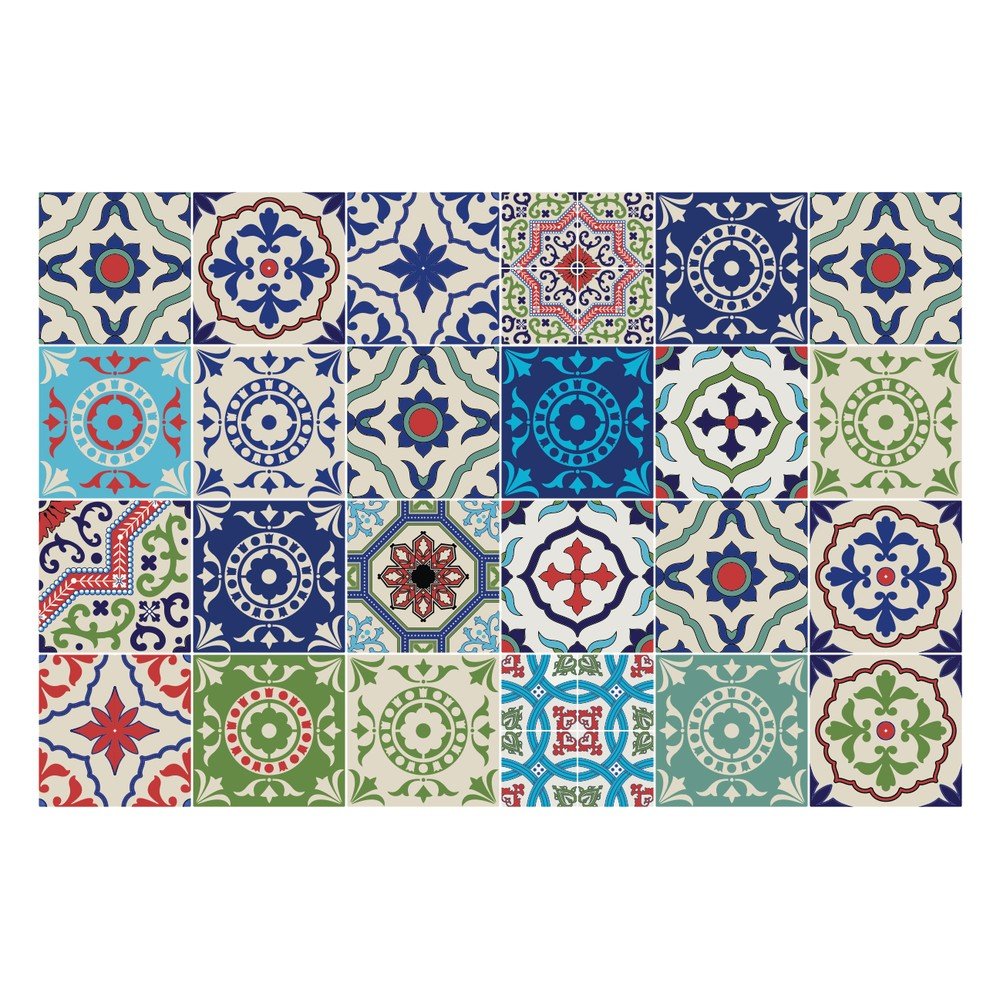Sada 24 samolepek Ambiance Azulejos Bachata, 90 x 60 cm v:984186