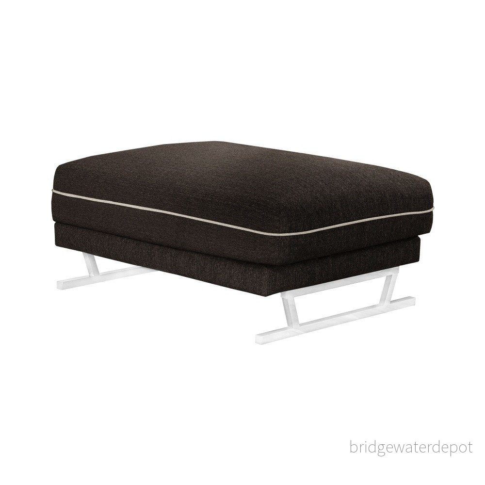Hnědá podnožka s krémově bílým lemováním L'Officiel Interiors Gigi v:1122528
