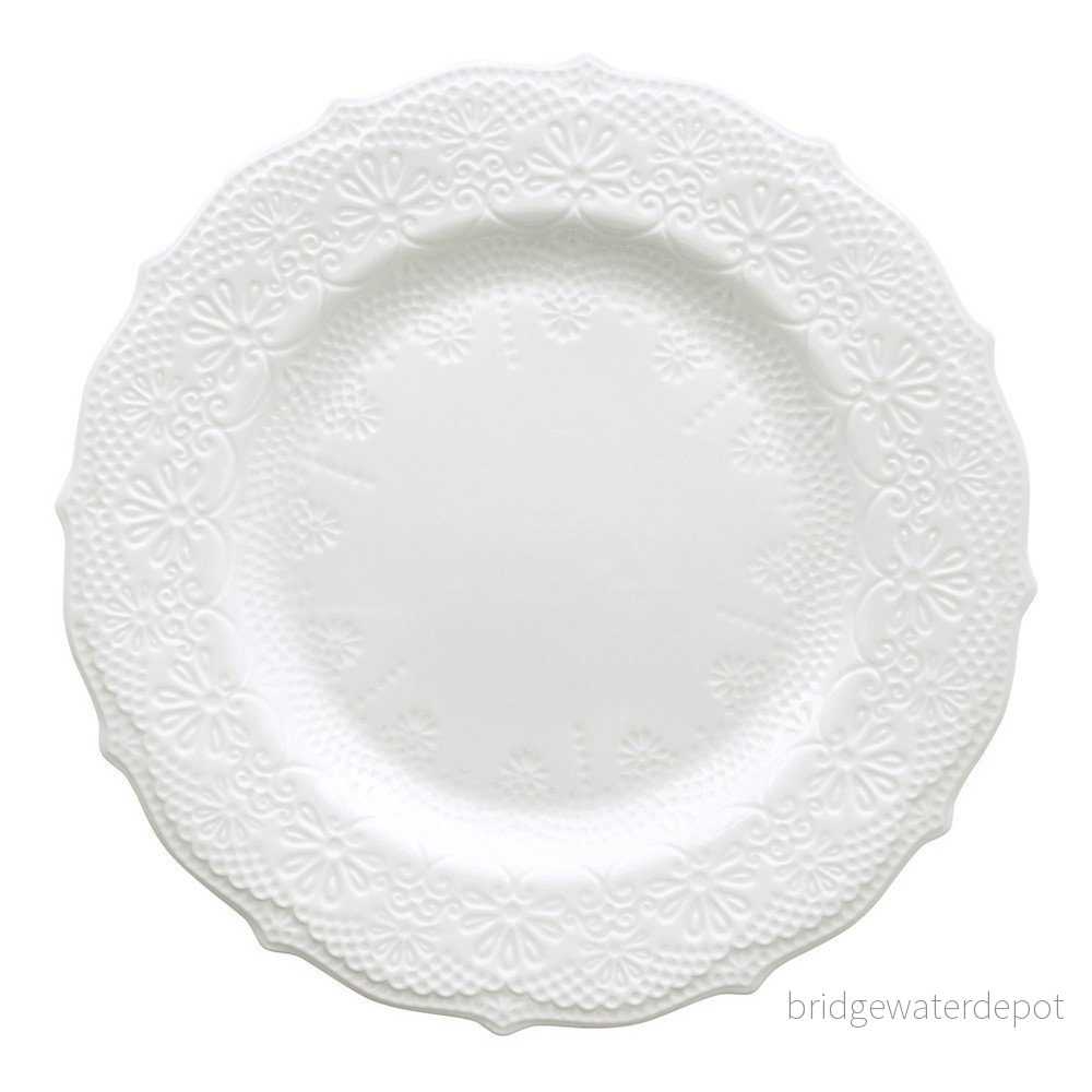 Bílý dezertní talíř Krauff Irish Lacy, 21 cm v:825014