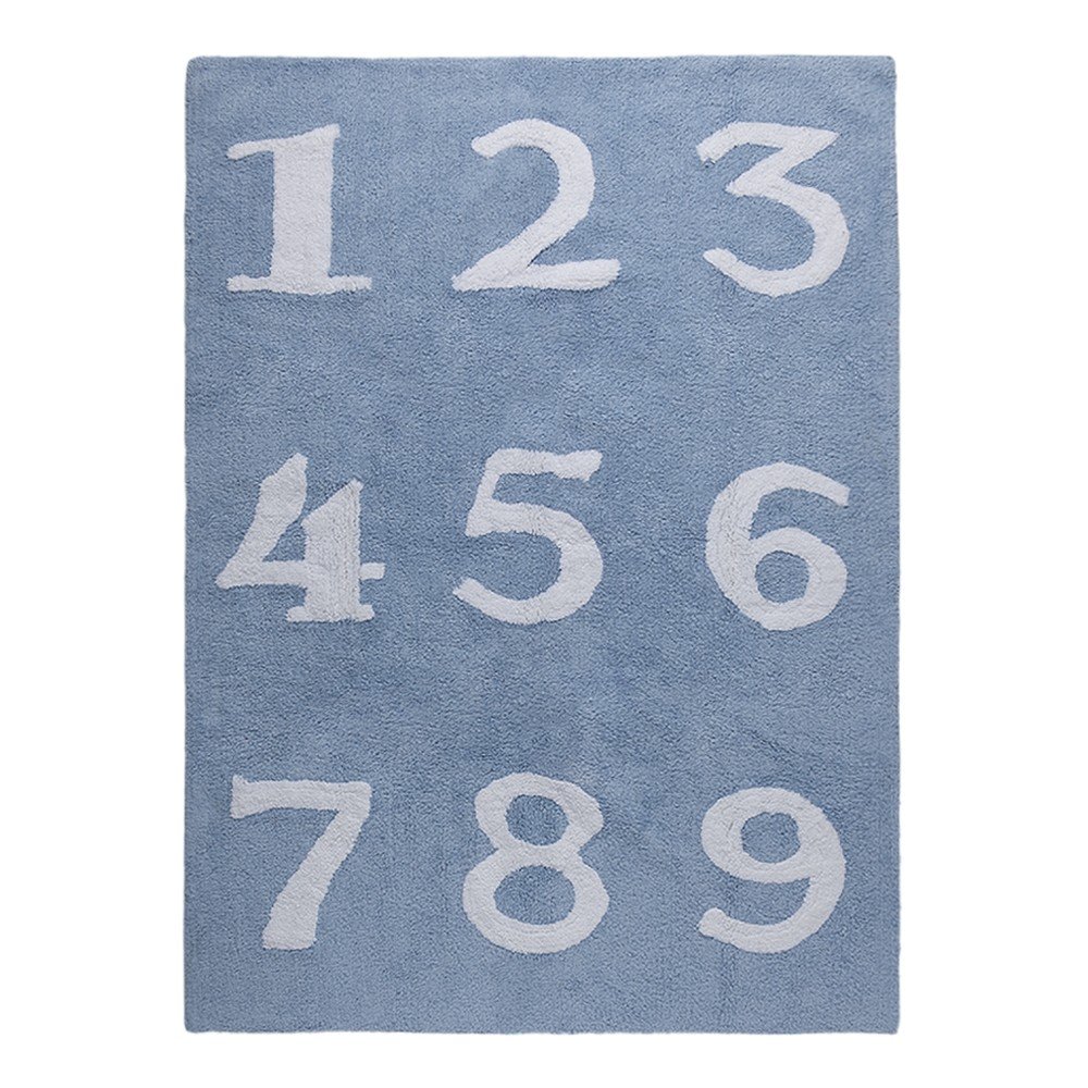 Modrý bavlněný koberec Happy Decor Kids Numbers, 160 x 120 cm v:852134