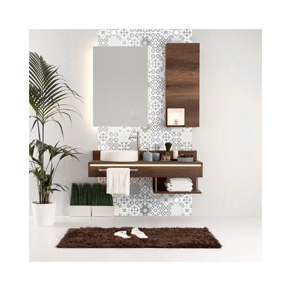Sada 24 nástěnných samolepek Ambiance Wall Decal Tiles Azulejos Badgio, 15 x 15 cm v:1204602