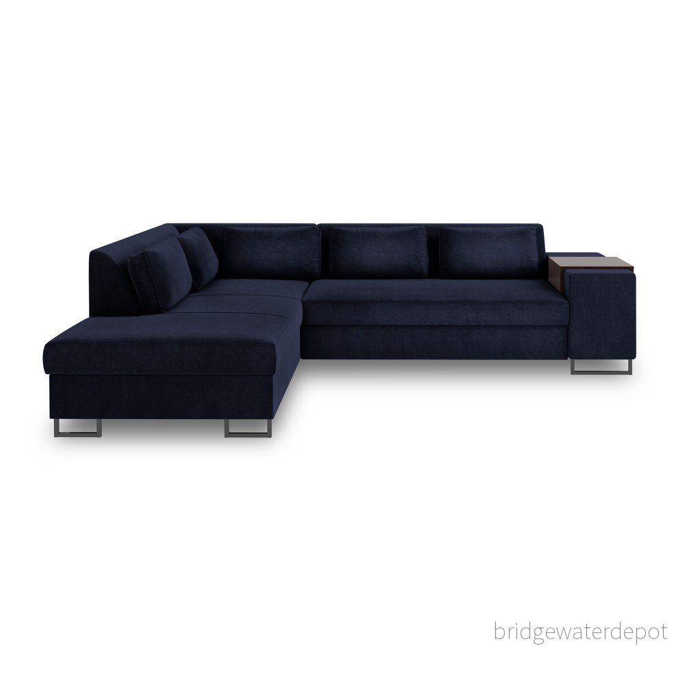 Tmavě modrá rozkládací pohovka Cosmopolitan Design San Diego, levý roh v:1300538