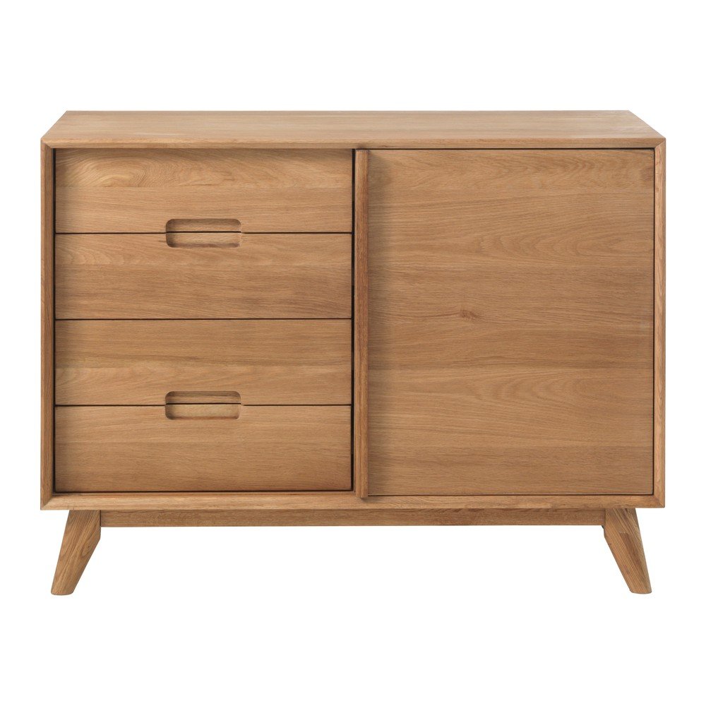 Nízká komoda v dekoru dubu v přírodní barvě 108x80 cm Rho – Unique Furniture v:1356075