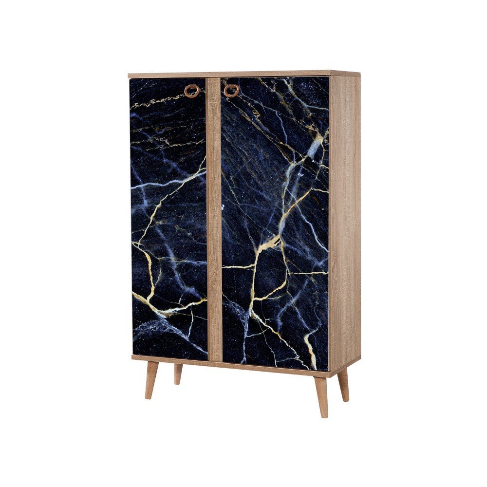 Variabilní dvoudveřová komoda Newbox Blue Marble, 126 x 80 cm v:1284654