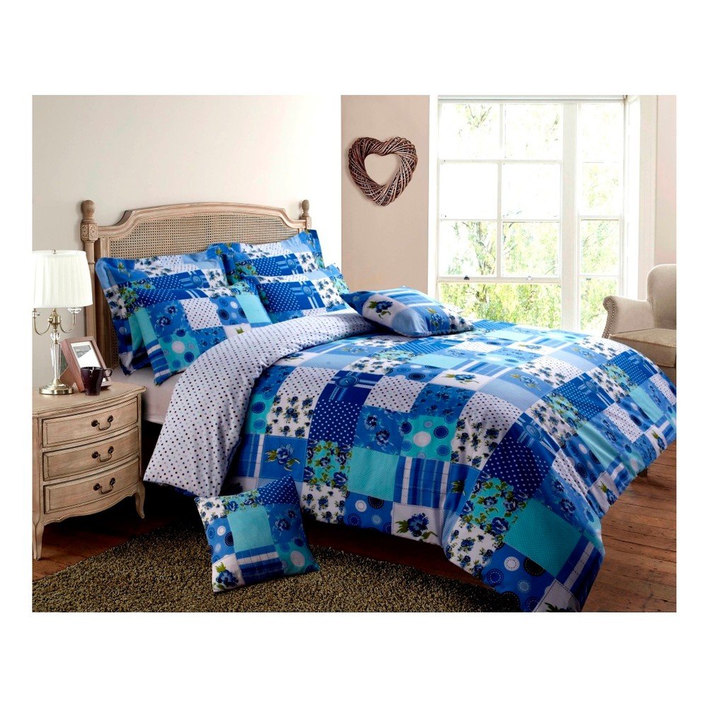 Povlečení Velosso Stitch Patchwork Blue, 230 x 200 cm v:735182