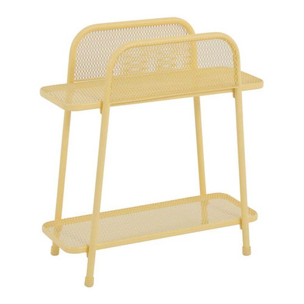 Žlutý kovový odkládací stolek na balkon Garden Pleasure MWH, výška 70 cm v:1326646