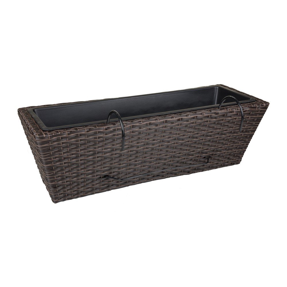 Závěsný květináč z umělého ratanu Molly, délka 61 cm v:1255528