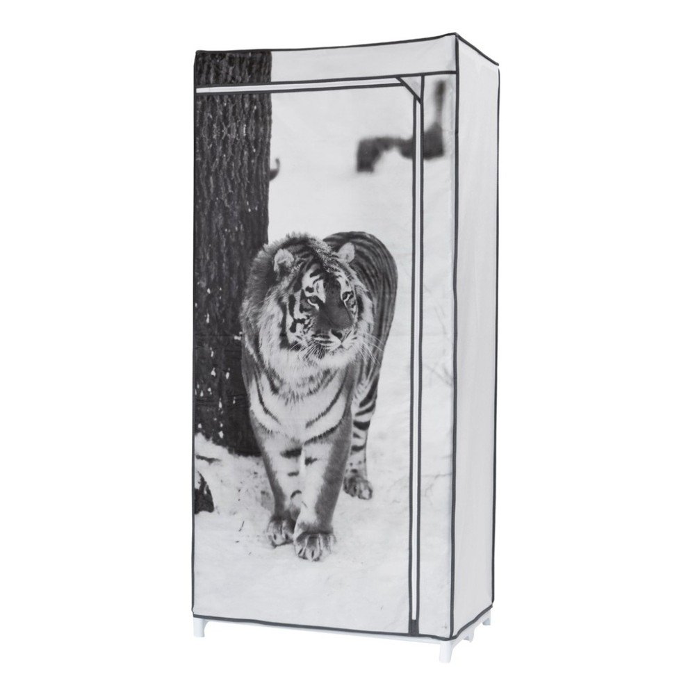 Textilní šatní skříň Compactor Tiger, výška 160 cm v:776480
