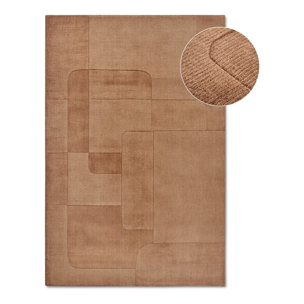 Hnědý ručně tkaný vlněný koberec 120x170 cm Charlotte – Villeroy&Boch v:1673556