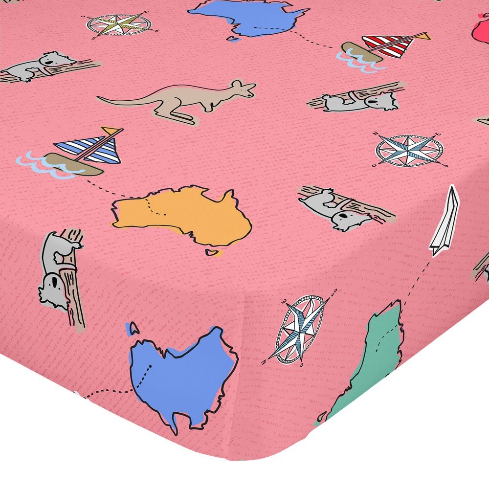 Prostěradlo ze 100% bavlny Baleno Kangaroo, 90 x 200 cm v:1211724